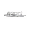 Αυτοκόλλητο Σήμα Χρωμίου 3D "Sport & Fire" 16x4cm 1Τμχ