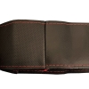 Κάλυμμα Τιμονιού Αυτοκινήτου Δερμάτινο Ραφτό Μαύρο-Κόκκινο Medium 38cm 1 Τεμάχιο