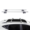 Μπάρες Οροφής Rackit Αλουμινίου 123cm Railing System Ασημί Με Καπάκια 2 Τεμάχια