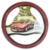 Κάλυμμα Τιμονιού Αυτοκινήτου Δερματίνη Με Γαζιά Κόκκινο Large 40cm 1 Τεμάχιο