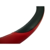 Κάλυμμα Τιμονιού Αυτοκινήτου Δερμάτινο Μαύρο-Κόκκινο Large 40cm 1 Τεμάχιο