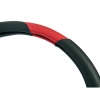 Κάλυμμα Τιμονιού Αυτοκινήτου Δερμάτινο Μαύρο-Κόκκινο Medium 38cm 1 Τεμάχιο