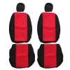 Καλύμματα Αυτοκινήτου Smart Style Μαύρο-Κόκκινο Σετ 8 Τεμάχια