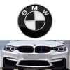 Σήμα Κουμπωτό Τύπου BMW Άσπρο - Μαύρο 8.3x3cm 1 Τεμάχιο