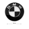 Σήμα Κουμπωτό Τύπου BMW Άσπρο - Μαύρο 8.3x3cm 1 Τεμάχιο