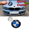 Σήμα Κουμπωτό Τύπου BMW Άσπρο - Μπλε 4.5χ1.5cm 1 Τεμάχιο