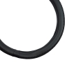 Κάλυμμα Τιμονιού Αυτοκινήτου Δερματίνη Soft Μαύρο Με Μαύρη Ραφή Medium 38cm 1 Τεμάχιο
