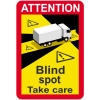 Αυτοκόλλητο Σήμα Mικρό Τυφλό Σημείο (Blind Spot - Take Care) 12x17.5cm 1Τμχ