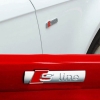 Αυτοκόλλητο Σήμα "S-Line" Οβάλ Ασημί - Κόκκινο 7x1.5cm 1Τμχ