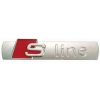 Αυτοκόλλητο Σήμα "S-Line" Οβάλ Ασημί - Κόκκινο 7x1.5cm 1Τμχ