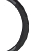 Κάλυμμα Τιμονιού Αυτοκινήτου Δερματίνη Speed Μαύρο-Carbon Με Μαύρη Ραφή Medium 38cm 1 Τεμάχιο