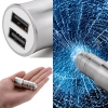 Φορτιστής Αναπτήρα Αυτοκινήτου Με 2 USB Ασημί 1 Τεμάχιο