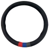 Κάλυμμα Τιμονιού Αυτοκινήτου Δερματίνη Tricolore M- Sport Μαύρο Με 3 Χρώματα Medium 37-39cm 1 Τεμάχιο
