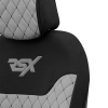 Ημικαλύμματα Καθισμάτων Αυτοκινήτου Otom RSX Sport Ύφασμα Κεντητό Καπιτονέ Γκρι Με Μαύρη Ραφή RSXL-103 2 Τεμάχια