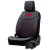 Ημικάλυμμα Καθίσματος Αυτοκινήτου Otom RSX Diamond Δερματίνη Κεντητή Καπιτονέ Μαύρο Με Κόκκινη Ραφή RSXD-101 1 Τεμάχιο