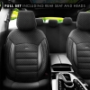 Καλύμματα Αυτοκινήτου Otom Sport Plus Design Universal Βαμβακερό Ύφασμα / Rachel / Δερματίνη Σετ Εμπρός / Πίσω Μαύρο SPTPLS-101 11 Τεμάχια