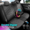 Καλύμματα Αυτοκινήτου Otom Hexa Design Universal Jacquard / Rachel / Δερματίνη Σετ Εμπρός / Πίσω Μαύρο - Γκρι HEX-2805 11 Τεμάχια
