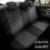 Καλύμματα Αυτοκινήτου Otom Attraction Design Universal Βαμβακερό Ύφασμα / Rachel Σετ Εμπρός / Πίσω Μαύρο - Γκρι ATR-1301 11 Τεμάχια
