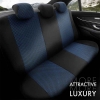 Καλύμματα Αυτοκινήτου Otom Attraction Design Universal Βαμβακερό Ύφασμα / Rachel Σετ Εμπρός / Πίσω Μαύρο - Μπλε ATR-1303 11 Τεμάχια