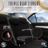Καλύμματα Αυτοκινήτου Otom Emperor Design Universal Rachel / Δερματίνη Καπιτονέ Σετ Εμπρός / Πίσω Μαύρο Με Κόκκινο Κέντημα EMP-601 11 Τεμάχια
