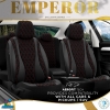 Καλύμματα Αυτοκινήτου Otom Emperor Design Universal Rachel / Δερματίνη Καπιτονέ Σετ Εμπρός / Πίσω Μαύρο Με Κόκκινο Κέντημα EMP-601 11 Τεμάχια
