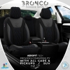 Καλύμματα Αυτοκινήτου Otom Bronco Design Universal Rachel / Δερματίνη Καπιτονέ Σετ Εμπρός / Πίσω Μαύρο Με Μπλε Κέντημα BRN-403 11 Τεμάχια