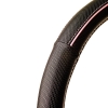 Κάλυμμα Τιμονιού Αυτοκινήτου Δερματίνη Girly Μαύρο Ροζ Medium 37-39cm FVP1220 1 Τεμάχιο