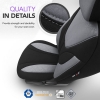 Καλύμματα Αυτοκινήτου Otom Ruby Design Universal Βαμβακερό Ύφασμα Rachel Σετ Εμπρός / Πίσω Μαύρο - Γκρι RBY-1202 11 Τεμαχίων