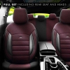 Καλύμματα Αυτοκινήτου Otom Sport Plus Design Universal Βαμβακερό Ύφασμα / Rachel / Δερματίνη Σετ Εμπρός / Πίσω Μαύρο - Μπορντό SPTPLS-103 11 Τεμάχια