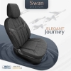Καλύμματα Αυτοκινήτου Otom Swan Universal Λινό Ύφασμα / Rachel / Δερματίνη Σετ Εμπρός / Πίσω Μαύρο SWN-501 11 Τεμάχια