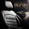 Καλύμματα Αυτοκινήτου Otom Inspire Design Universal Full Δερματίνη Σετ Εμπρός / Πίσω Μαύρο Με Κόκκινη Ραφή INS-3503 11 Τεμάχια