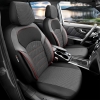 Καλύμματα Αυτοκινήτου Otom Nova Universal Ύφασμα Jacquard / Δερματίνη Σετ Εμπρός / Πίσω Μαύρο - Κόκκινο NOV-3302 11 Τεμάχια