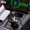 ON Mobile Accessories Φορτιστής Αναπτήρα Αυτοκινήτου με 2 Θύρες USB και USB-c 12-24V Διάφανος
