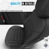 Καλύμματα Αυτοκινήτου Otom Premium Design Universal Full Δερματίνη Σετ Εμπρός / Πίσω Μαύρο PRM-101 11 Τεμάχια