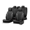 Καλύμματα Αυτοκινήτου Otom Coral Design Universal Full Δερματίνη Σετ Εμπρός / Πίσω Μαύρο / Γκρι CRΑL-106 11 Τεμαχίων