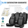 Καλύμματα Αυτοκινήτου Otom Smart Design Universal Ύφασμα / Δερματίνη Σετ Εμπρός / Πίσω Μαύρο / Γκρι SLTSMT102-NZ 11 Τεμαχίων