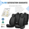 Καλύμματα Αυτοκινήτου Otom Smart Design Universal Ύφασμα / Δερματίνη Σετ Εμπρός / Πίσω Μαύρο SLΤSΜΤ101-ΝΖ 11 Τεμάχια