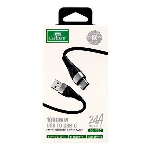 Είδος- 99754-1-kalwdio-fortisis-kai-metaforas-dedomenwn-type-c-earldom-ec-178c-1m-1tmx ΚΑΛΩΔΙΟ USΒ ΕC-178C ΤΥΡΕ-C ΜΑΥΡΟ 1Μ ΕΑRLDΟΜ 1ΤΜΧ