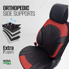Καλύμματα Αυτοκινήτου Otom Progressive Design Universal Full Δερματίνη Σετ Εμπρός / Πίσω Μαύρο / Κόκκινο  PRG-104 11 Τεμαχίων