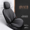 Καλύμματα Αυτοκινήτου Otom "Advanced Leather" Universal Δερματίνη / Λινό Ύφασμα Σετ Εμπρός / Πίσω Μαύρο / Smoke ΑDV-103 11 Τεμαχίων