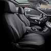 Καλύμματα Αυτοκινήτου Otom "Advanced Leather" Universal Δερματίνη / Λινό Ύφασμα Σετ Εμπρός / Πίσω Μαύρο / Smoke ΑDV-103 11 Τεμαχίων
